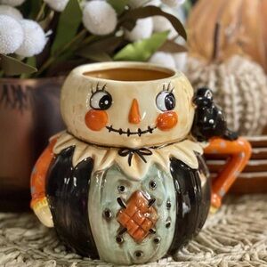 🇺🇸{BNWT} JOHANNA PARKER Whimsical Boy Scarecrow Mug.